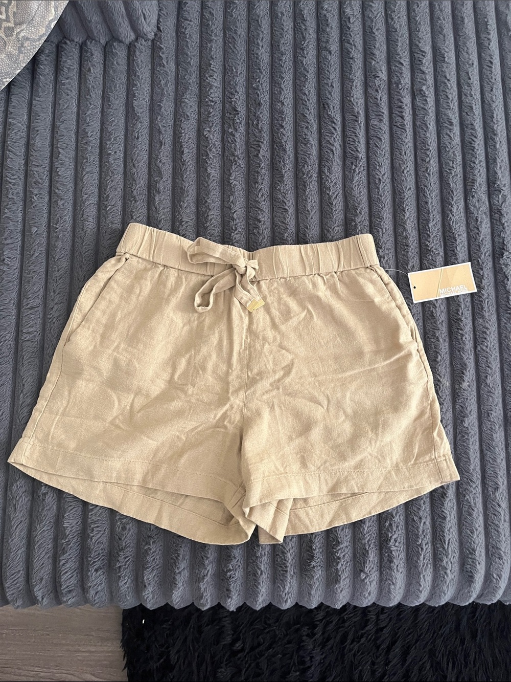 Michael Kors Drawstring Linen Blend Women's Shorts 🩳